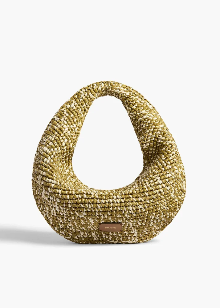 Olivia Medium Raffia Hobo Bag