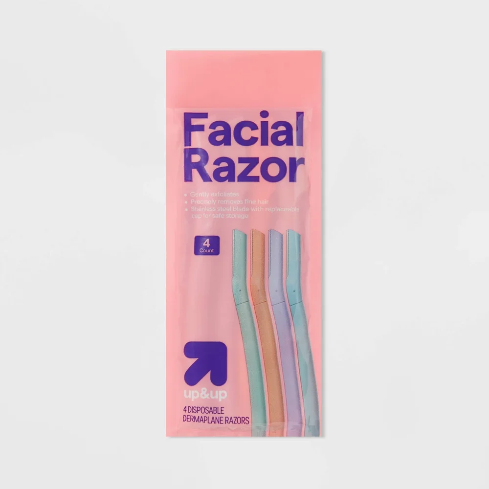 Dermaplane Facial Disposable Razors, 4 ct