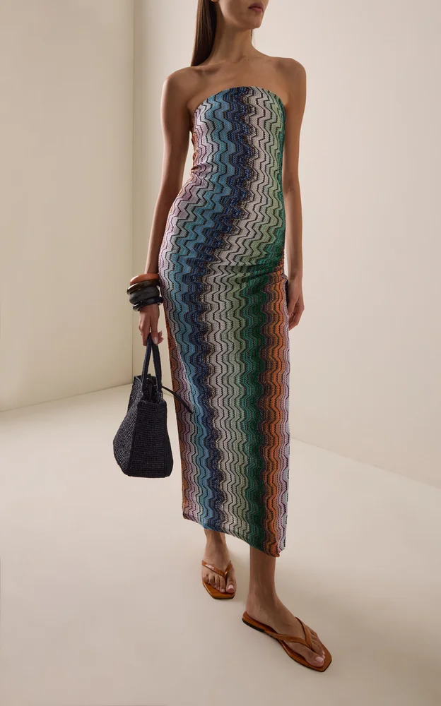 Strapless Knit Maxi Coverup Dress