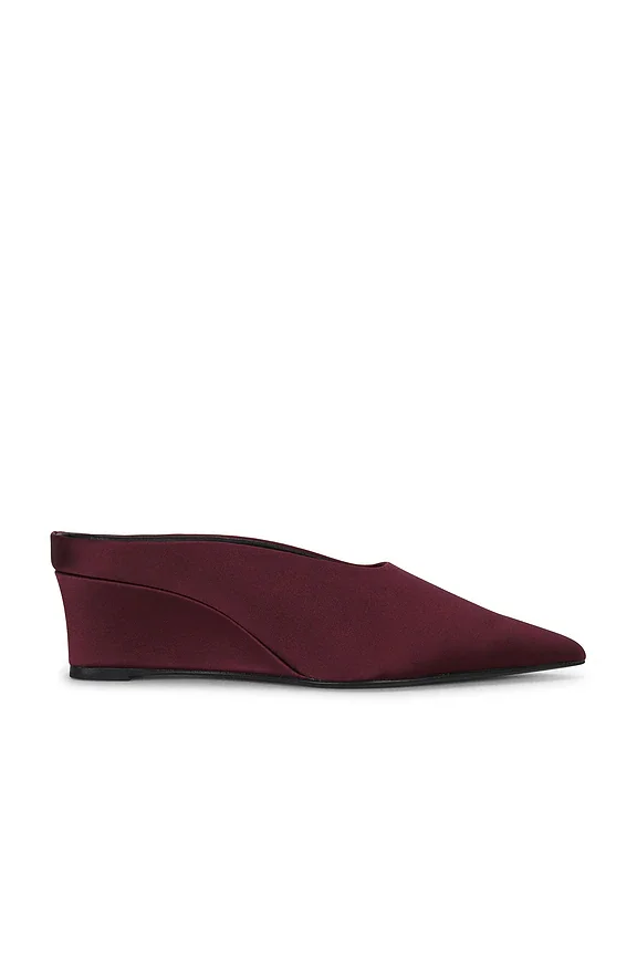 Satin Pointed Gala Wedge Pump