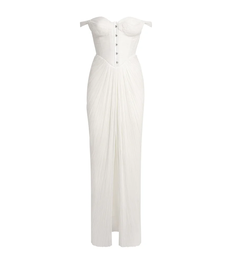 Silk Pleated Susie Maxi Dress