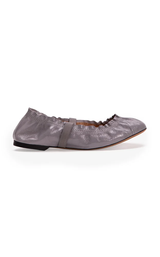Flora Patent Leather Ballerina Flats