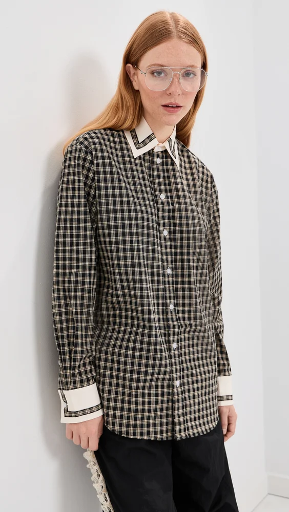 Pippa Trimmed Border Button Down Shirt