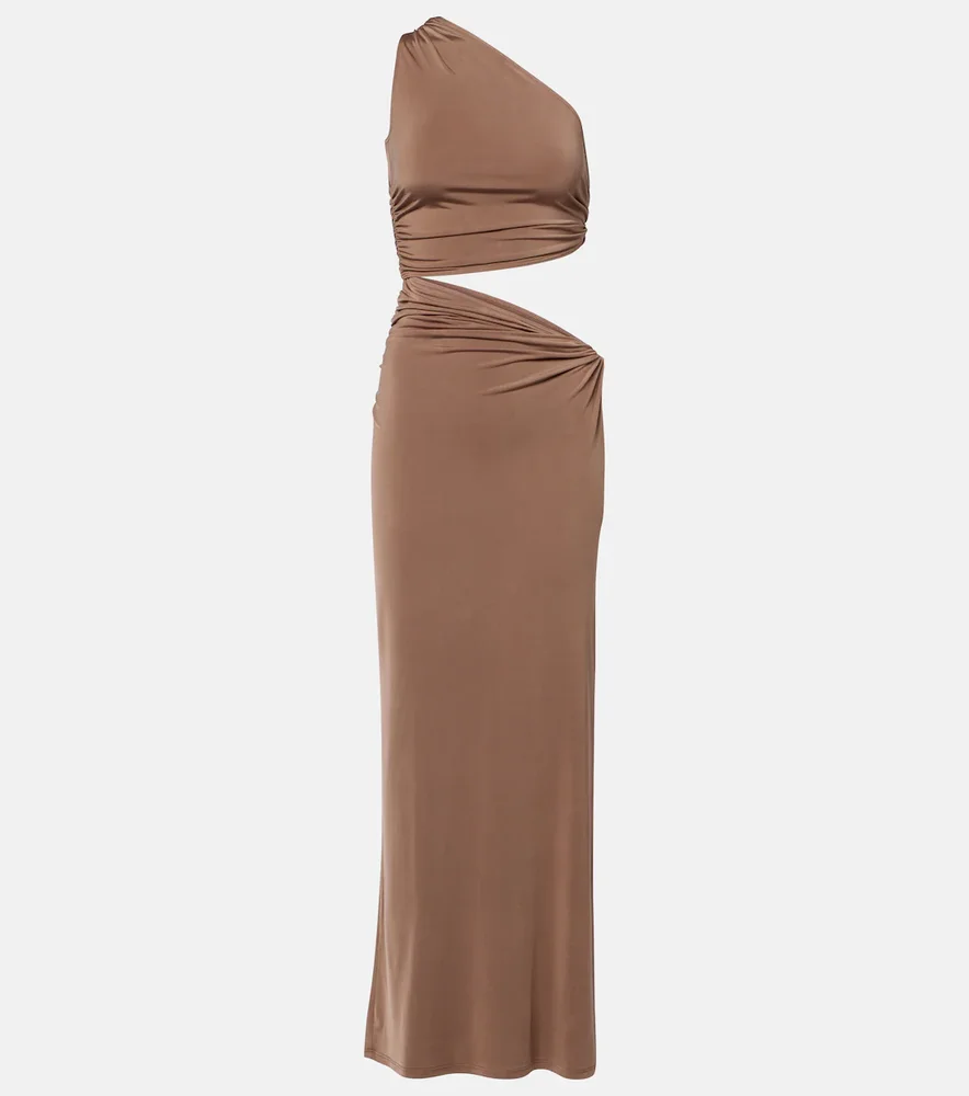 Yana cutout one-shoulder maxi dress
