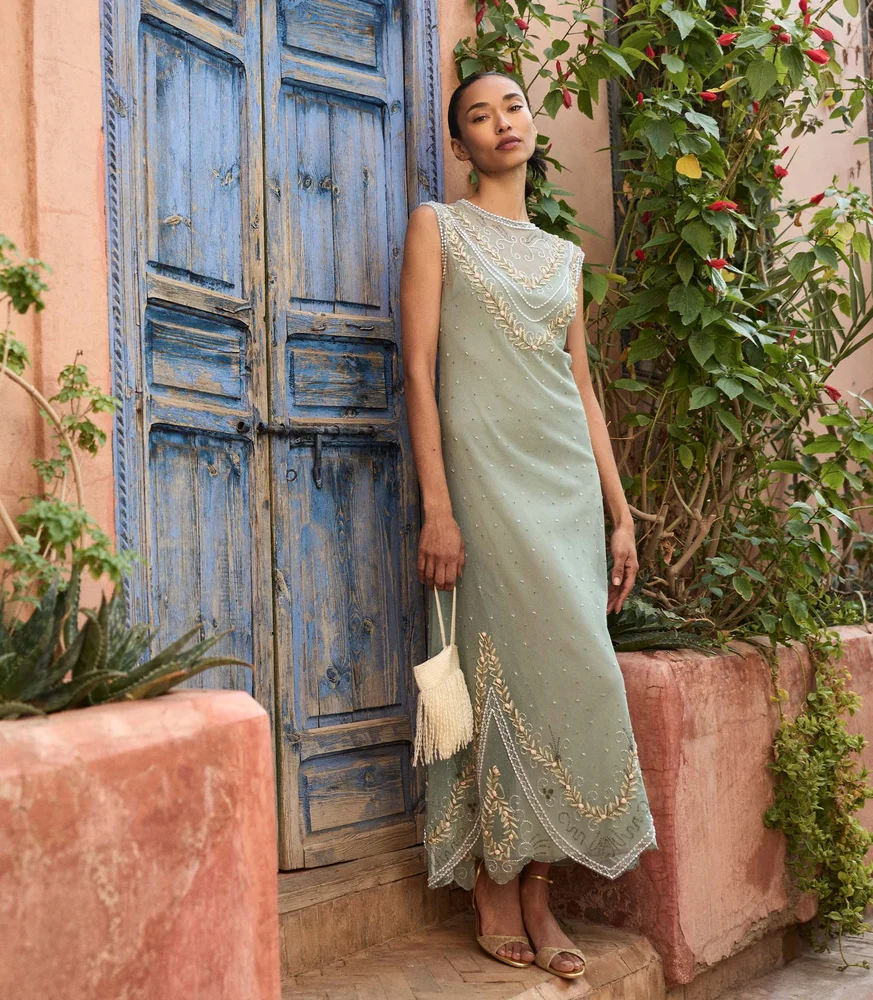 ARTEMISE DRESS -- SAGE