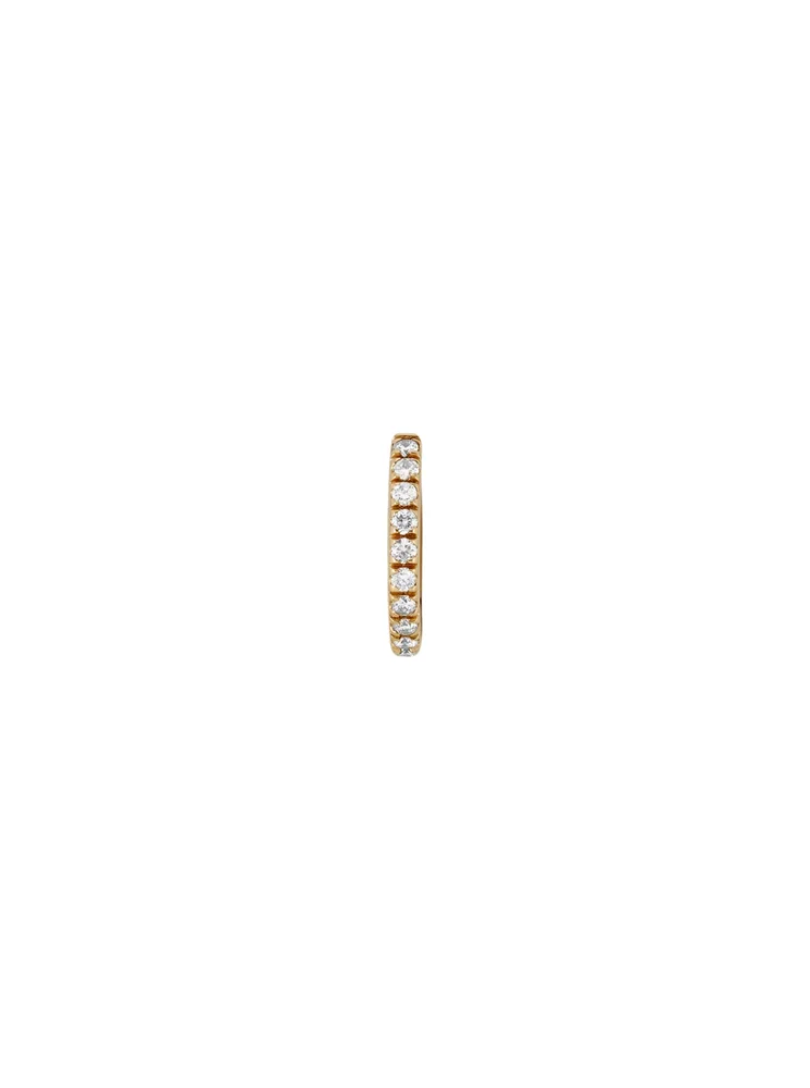 Pavé Huggie Earring in Moissanite, 18K Gold Vermeil
