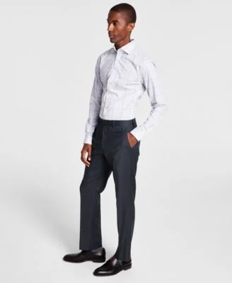 Men's Classic-Fit Wool-Blend Stretch Solid Suit Separates Pant