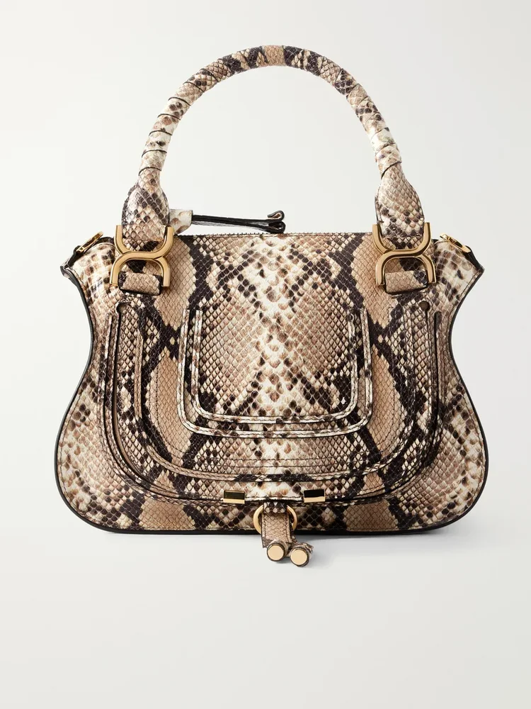 Marcie snake-effect leather tote bag