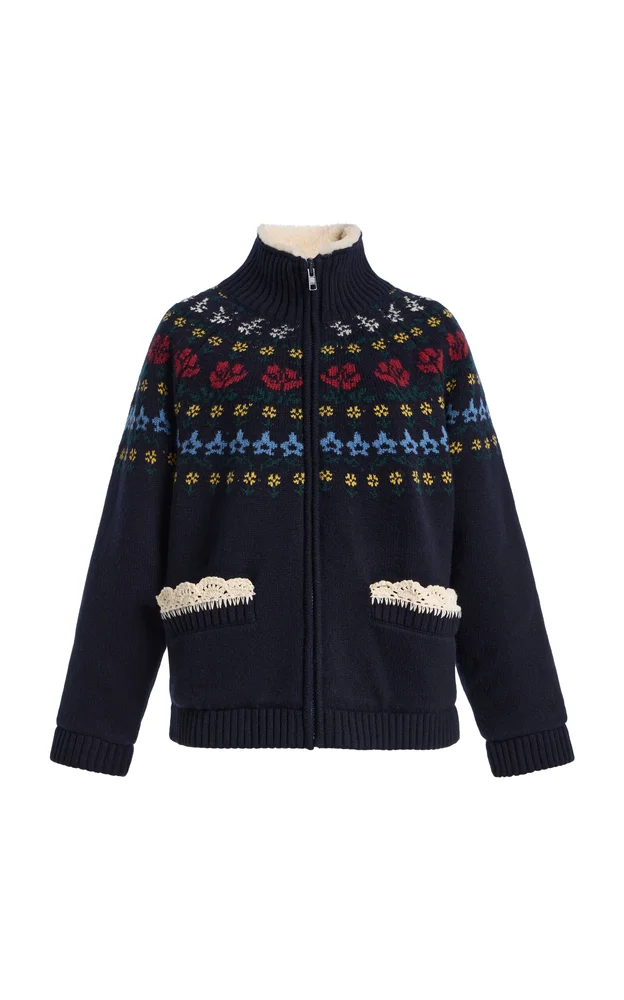 Preston Sherpa-Lined Knit Jacket