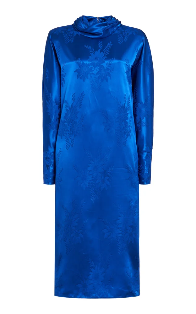 Floral Jacquard Midi Dress