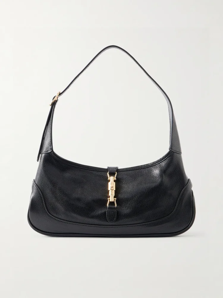 Jackie Slim textured-leather shoulder bag