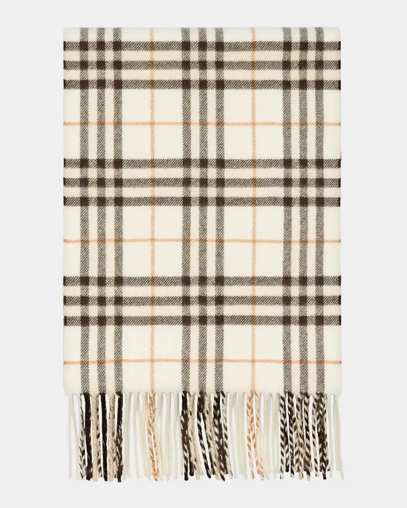 Sparkle Check Cashmere Scarf