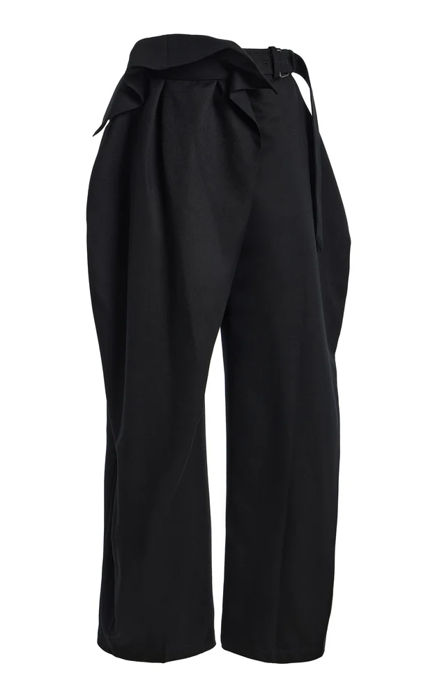 Fold-Over Wool Trousers