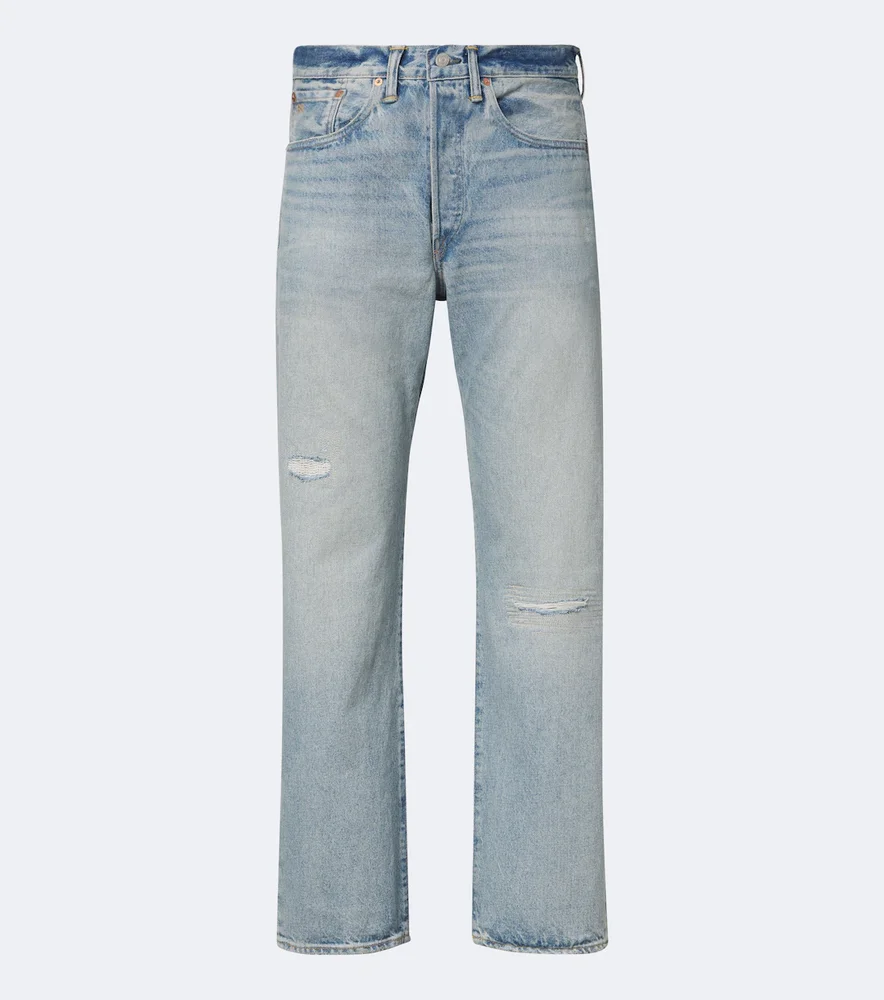 Faded straight jeans