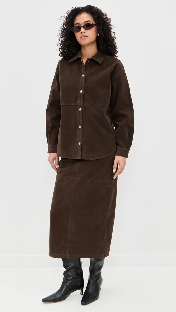Bailey Rose Chocolate Suede Jacket