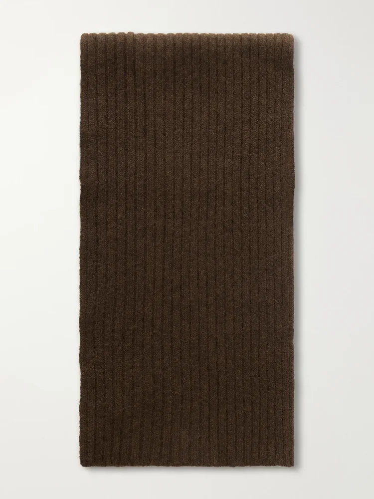 Nancy ribbed cashmere scarf