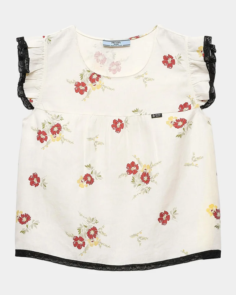Floral Linen Top