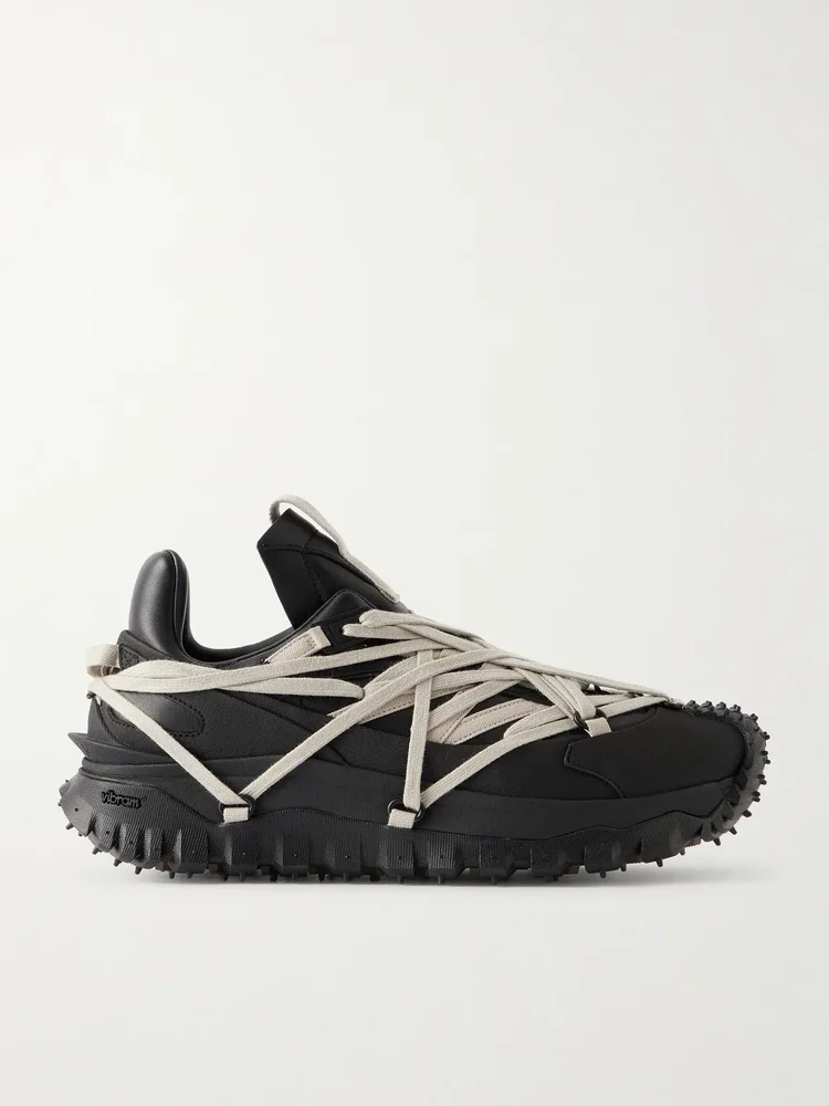 x Moncler Trailgrip Megalace® Leather and Rubber Sneakers