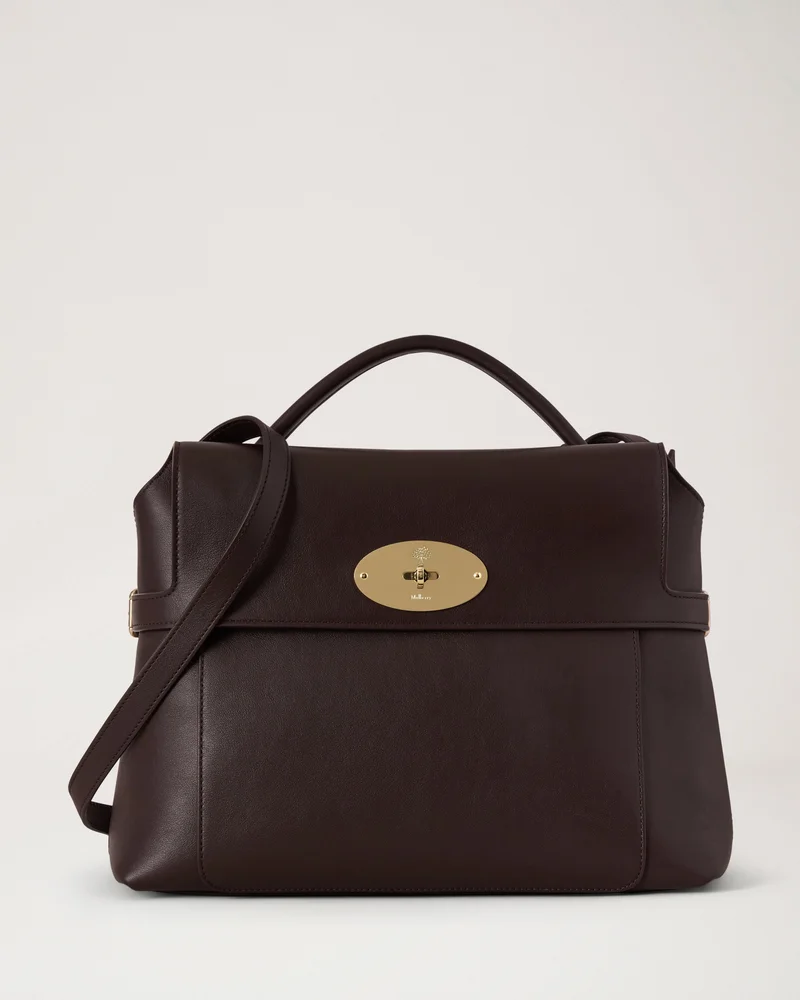 Stevie Top Handle - Ebony Supple Smooth Leather