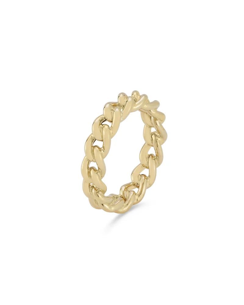 Curb Chain Ring in 14K Yellow Gold