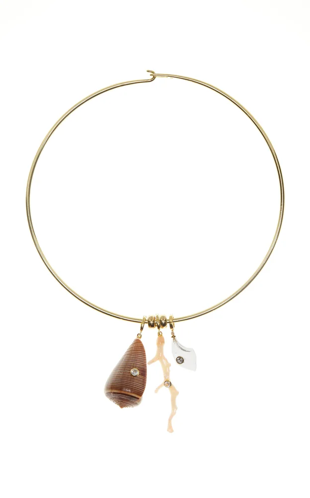 Briny Gold-Plated Muti-Stone Necklace