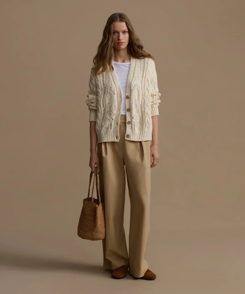 Cotton Cable Cardigan