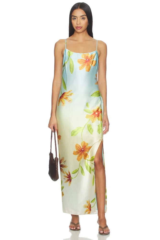 Lily Floral Satin Dress