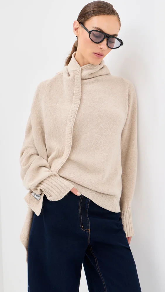 Draped Wool Sweater