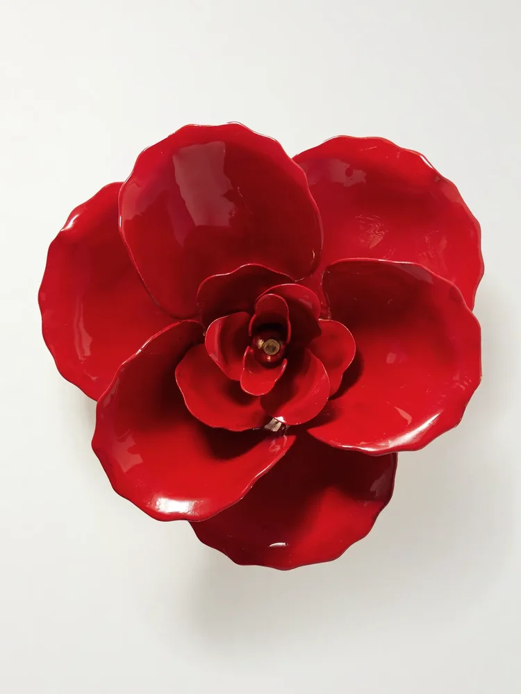 Chaya gold-plated and enamel brooch