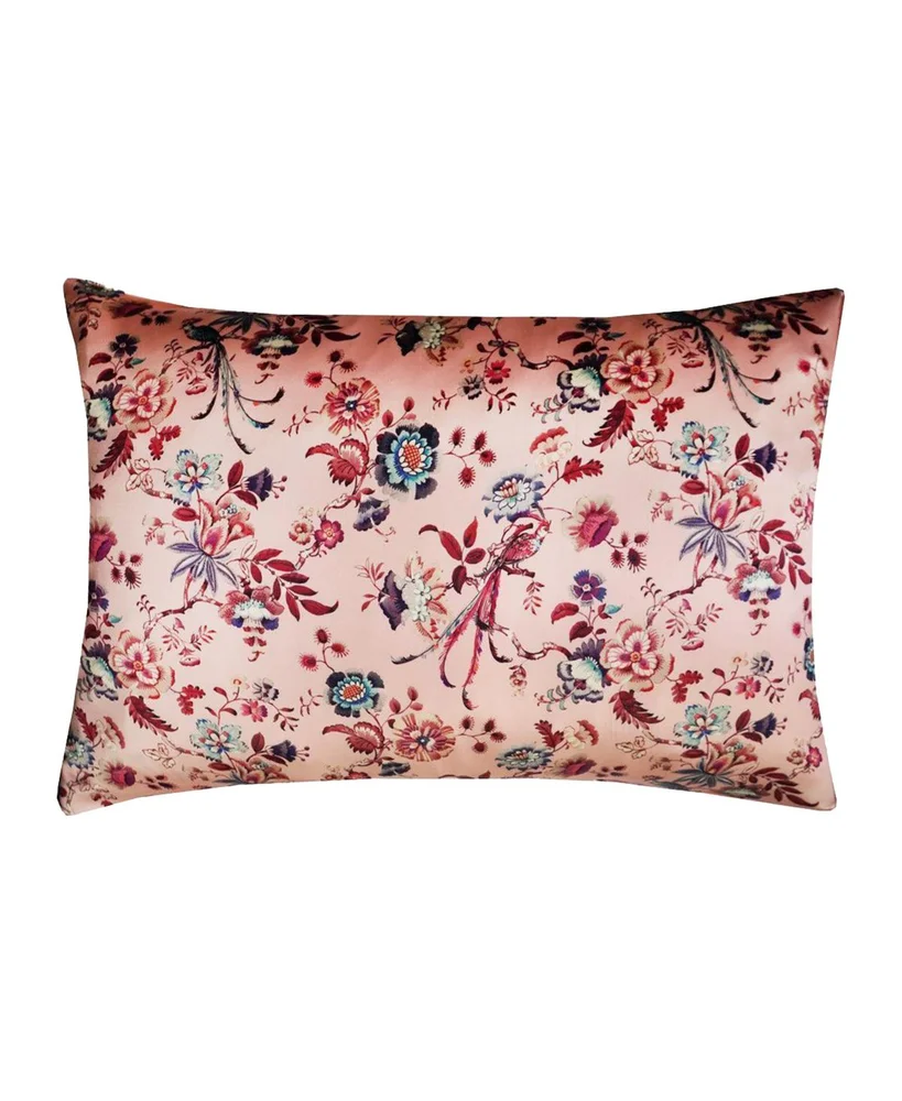 Liberty Fabric Jannah Dusky Pink Silk Pillowcase, Standard