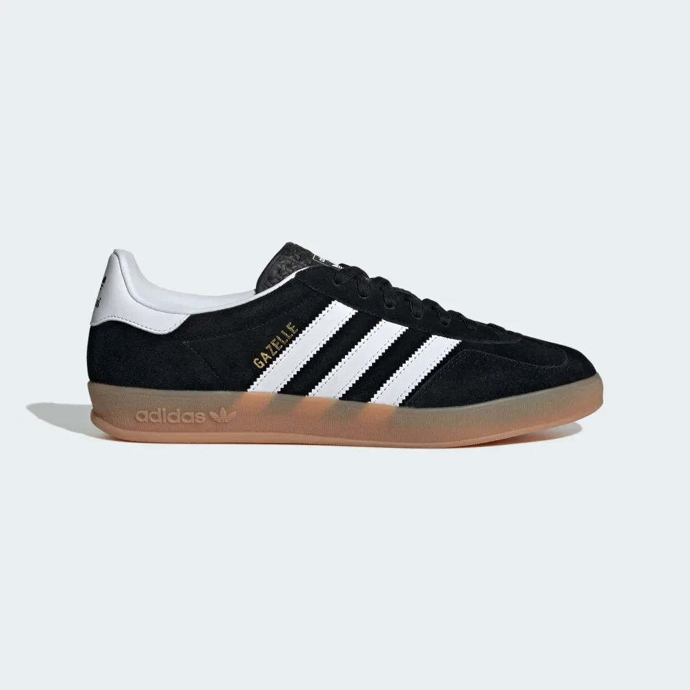 Gazelle Indoor Shoes in Core Black/Cloud White/Gum