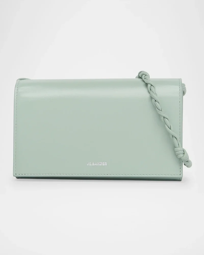 Tangle Twisted-Strap Leather Crossbody Bag