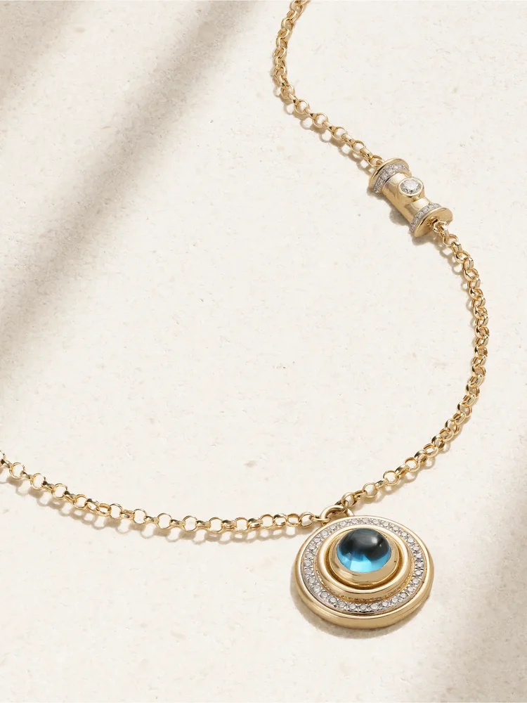 The Warrior Mimmette 18-karat gold diamond necklace