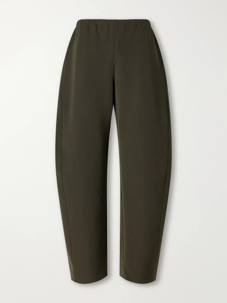 Colby recycled-crepe barrel-leg pants