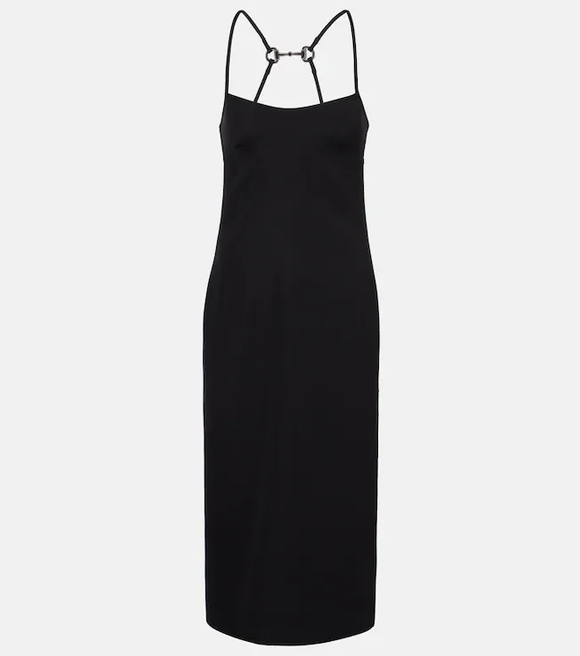 Horsebit embellished midi dress