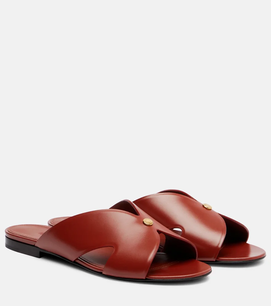 Vera leather slides