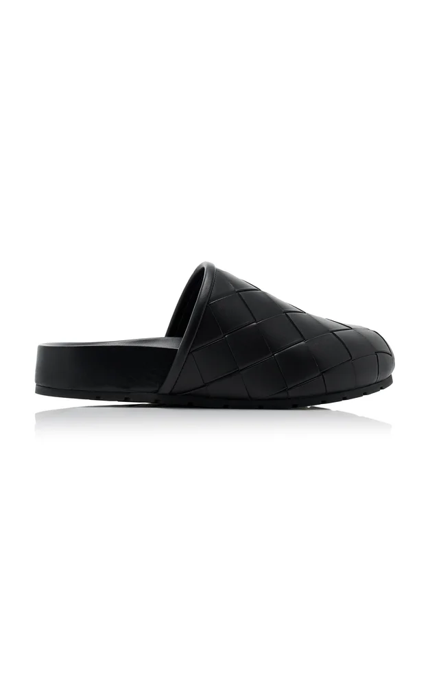 Reggie Intrecciato Leather Mules
