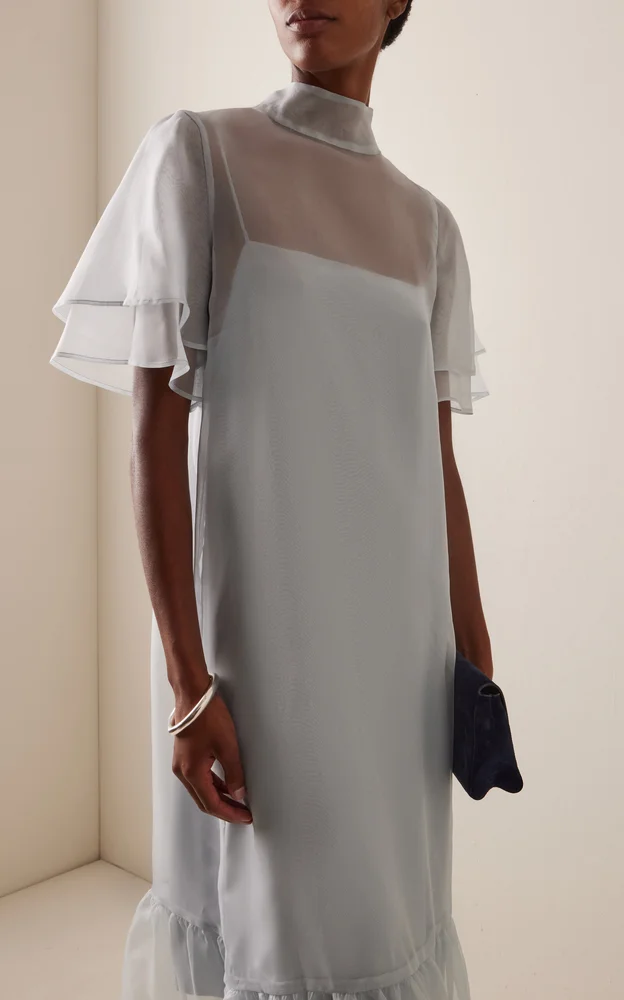 Exclusive Barre Silk Organza Maxi Dress