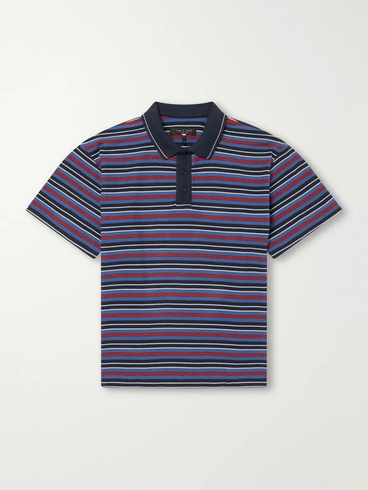 Striped Cotton-Piqué Polo Shirt