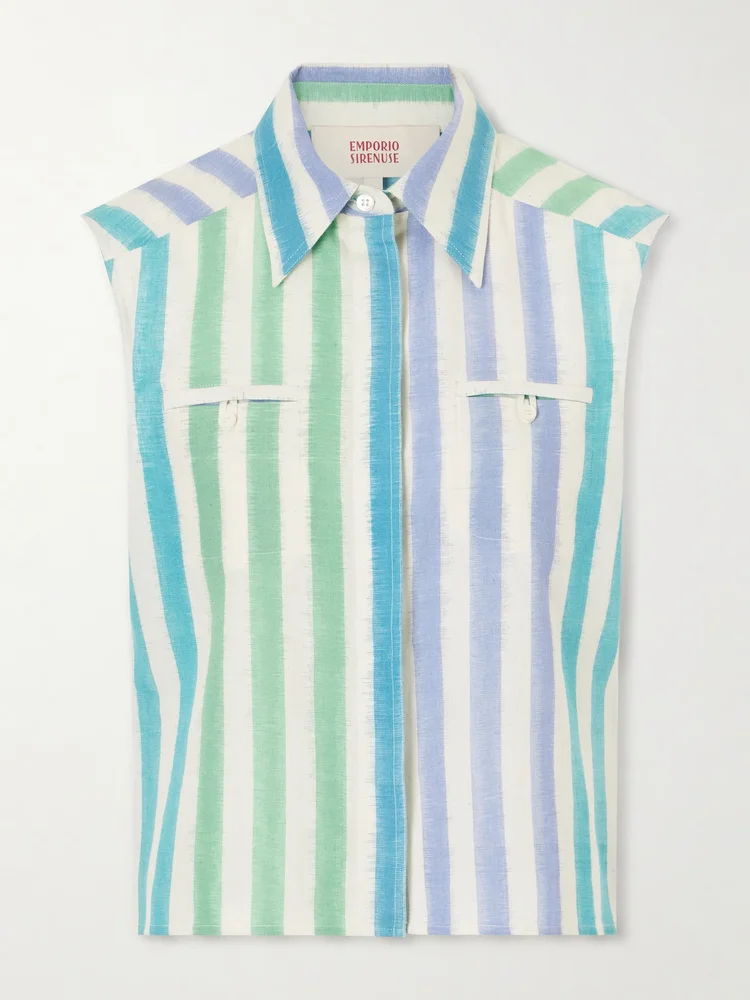 Ylenia Ikat striped cotton shirt