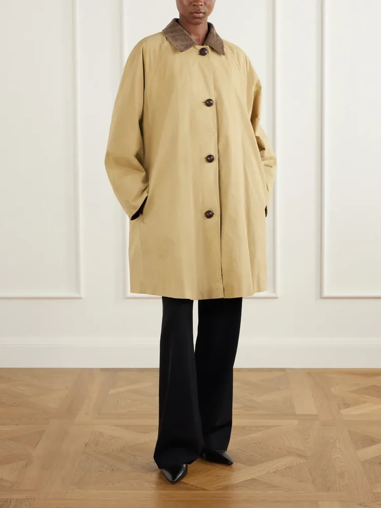 Ina cotton-gabardine coat