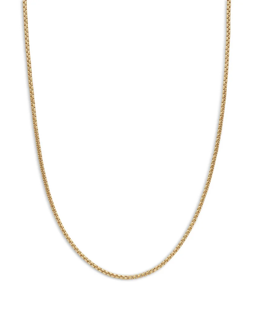 Box Chain Necklace in 18K Yellow Gold, 1.7mm