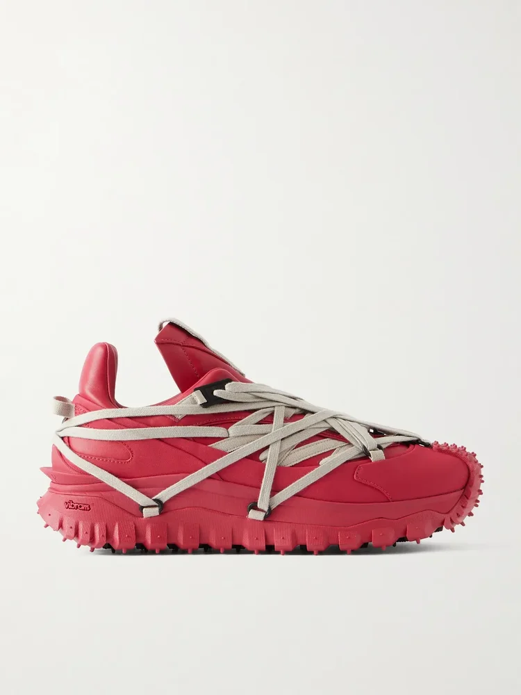 x Moncler Trailgrip Megalace® Leather and Rubber Sneakers