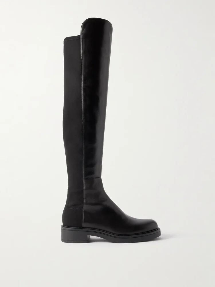 5050 celia stretch paneled leather over the knee boots