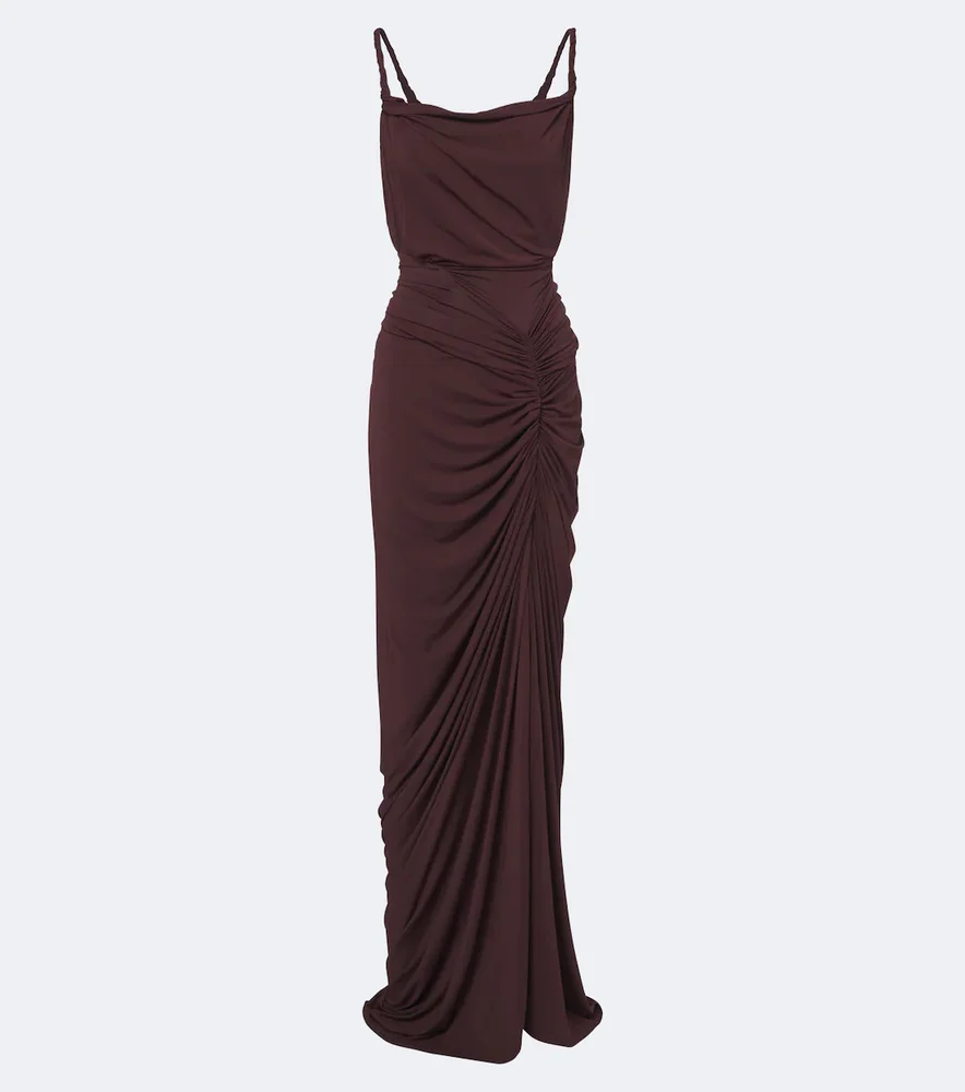 Nadia ruched jersey gown