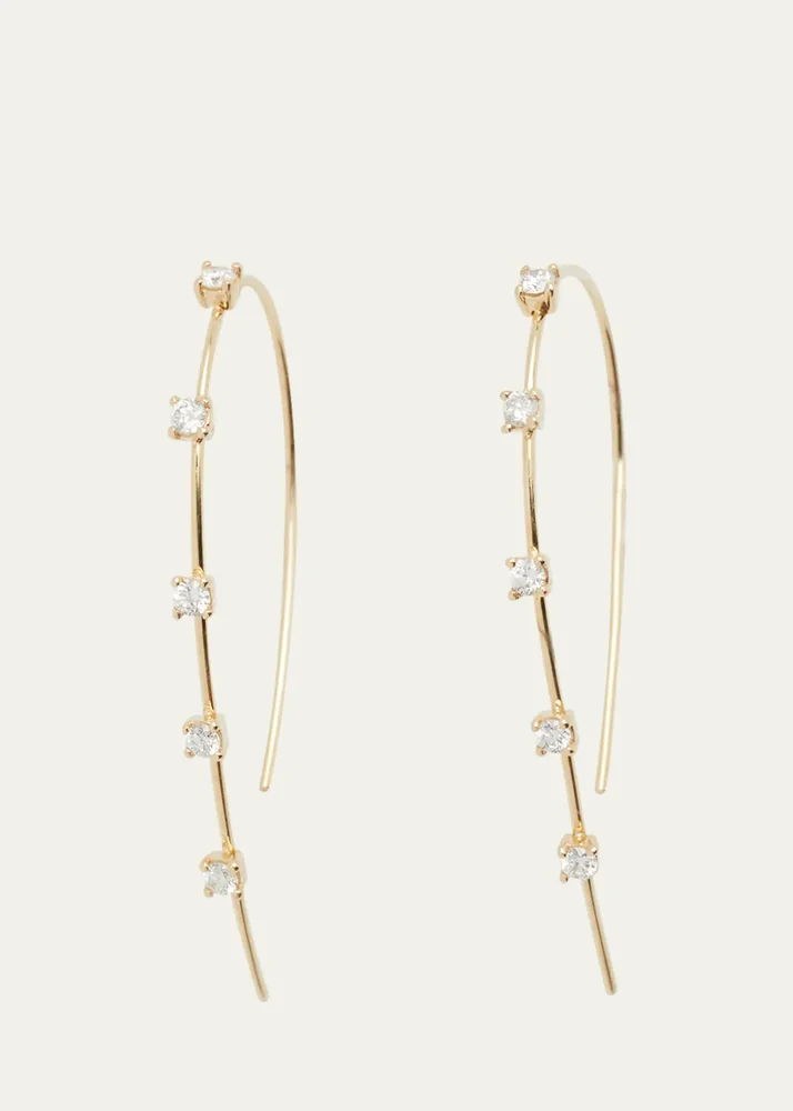 14K Gold Small Multi Solo Hooked on Hoop Earrings