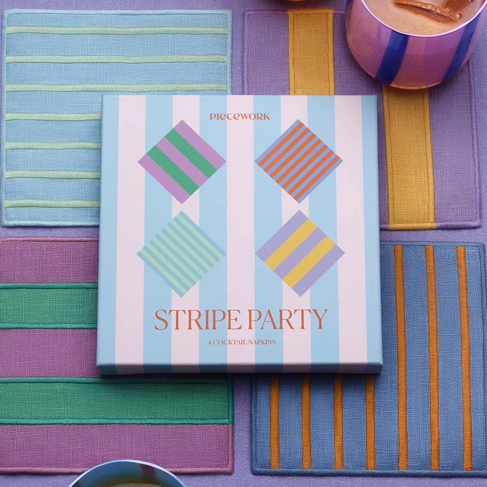 Stripe Party Cocktail Napkins