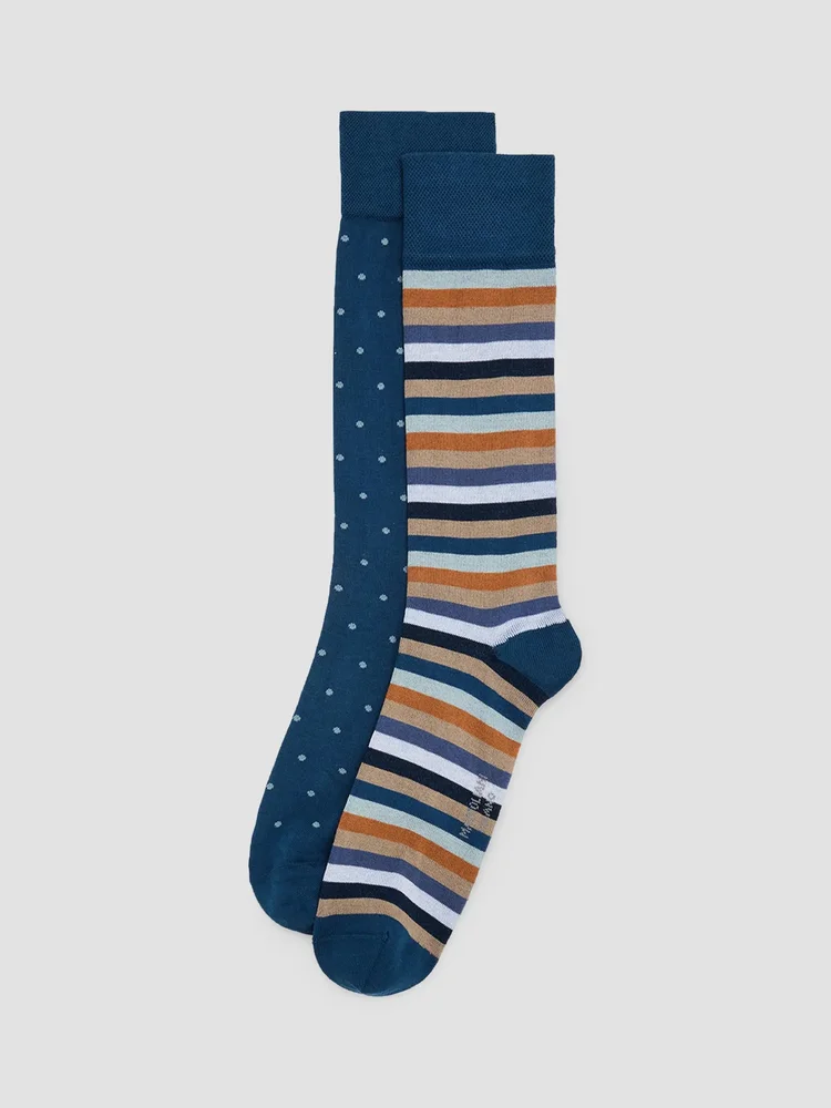 Luxury Jewel Box Cotton-Blend Socks 2-Pack