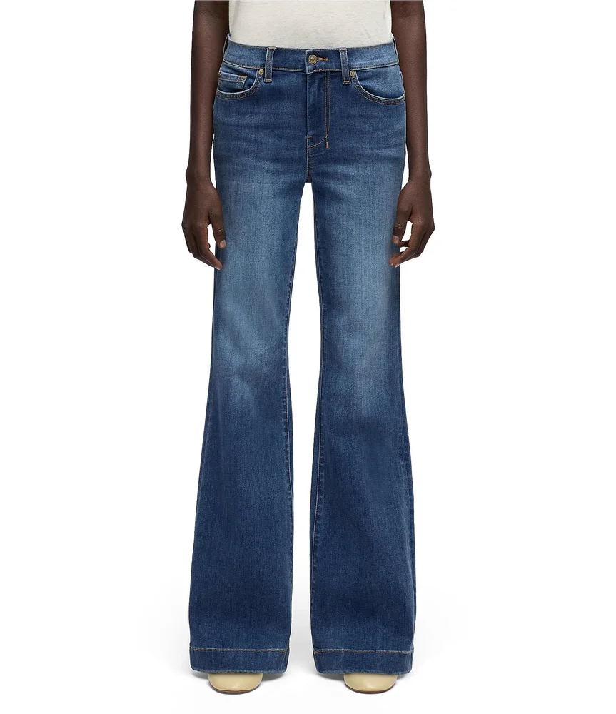 Dojo Mid Rise Trouser Flare Leg Denim Jeans