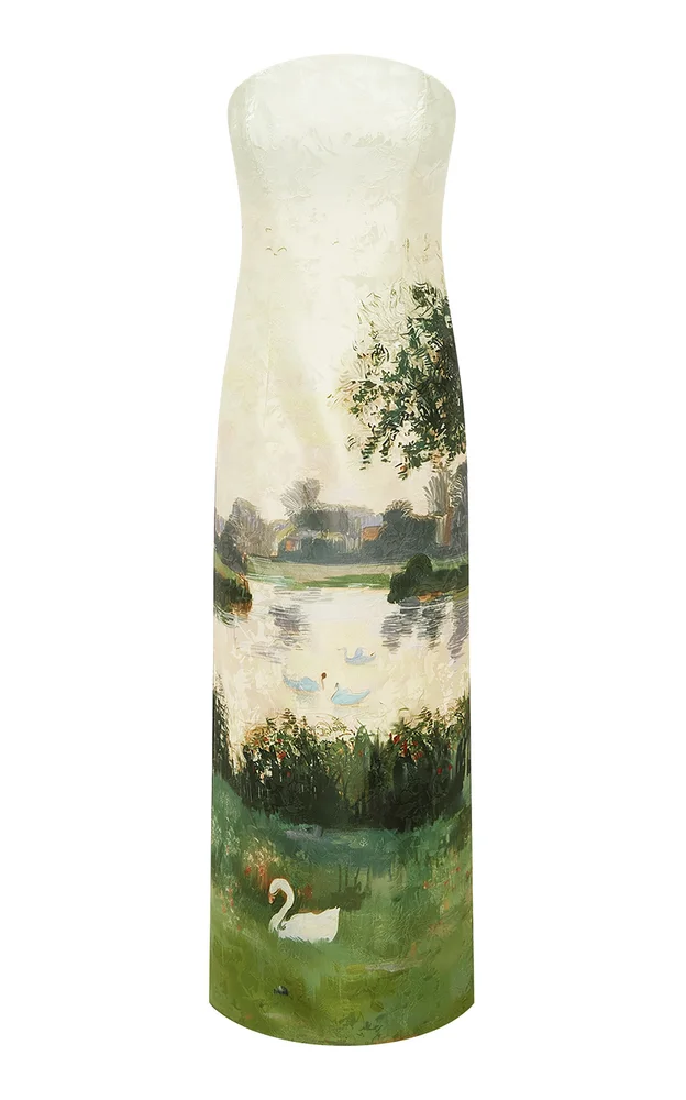 Ava Jacquard Bustier Maxi Dress
